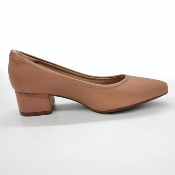 Modare 7340-123 Block Heel Pointy Toe Pump in Nude Napa